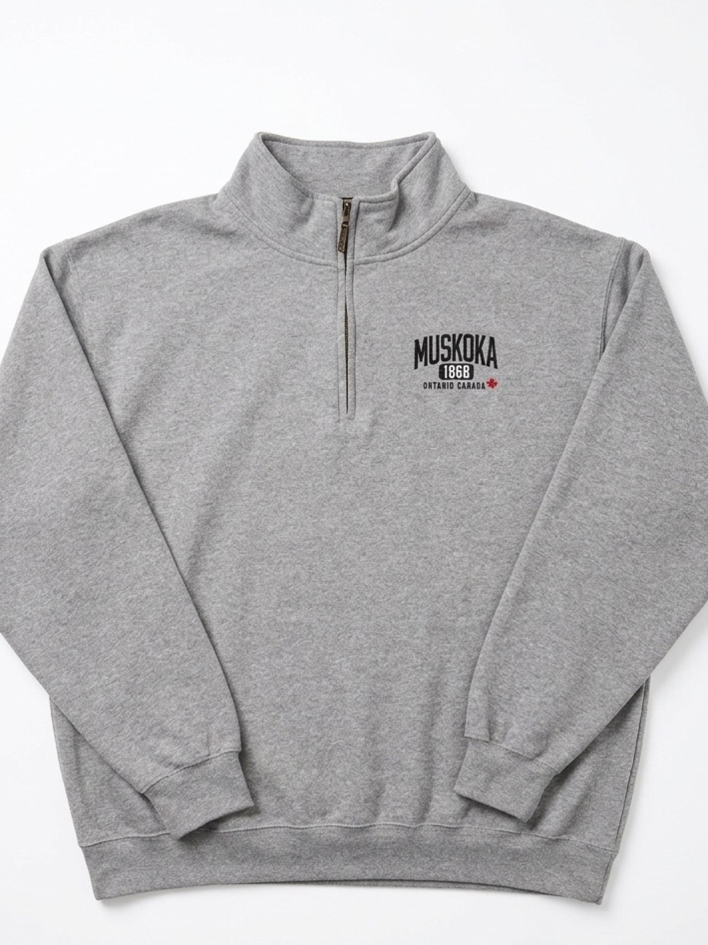 Men's Grey Quarter-Zip Sweater